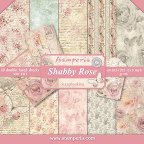Block de cartulinas ''Shabby Rose'' de 20.3x20.3 cm