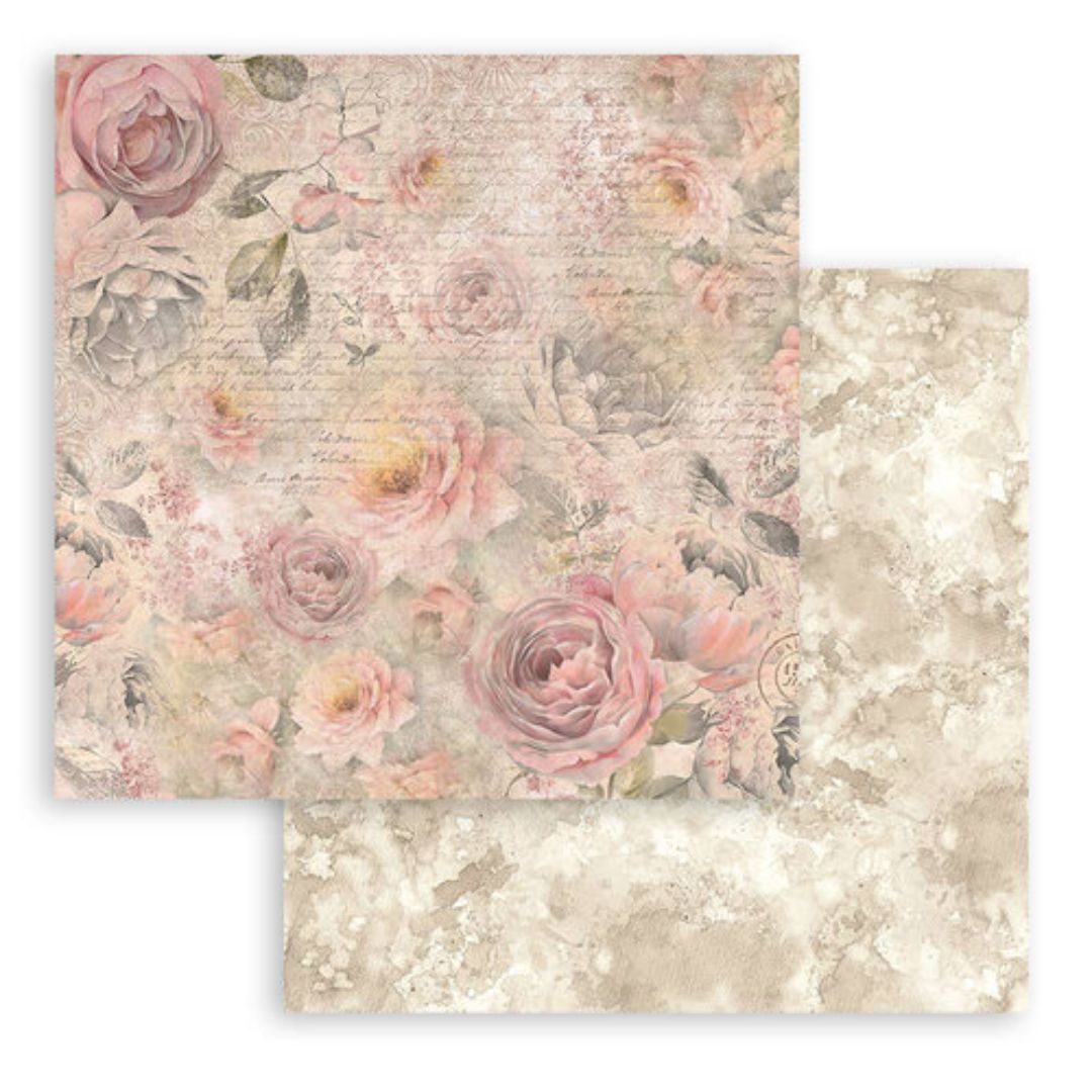 Block de cartulinas ''Shabby Rose'' de 20.3x20.3 cm