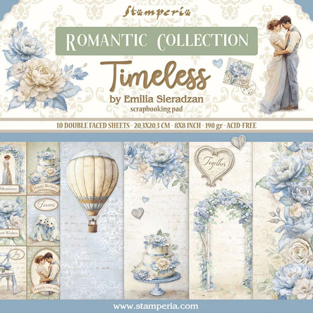 Block de Cartulinas ''Romantic Timeless" de  20.3x20.3 cm