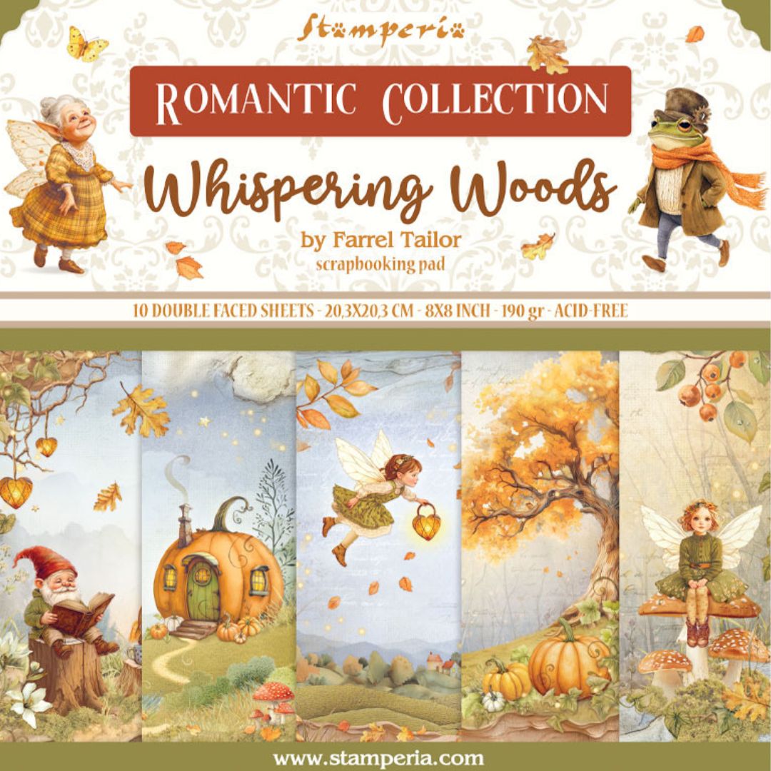 Block de Cartulinas ''Whispering Woods" de 20.3x20.3 cm