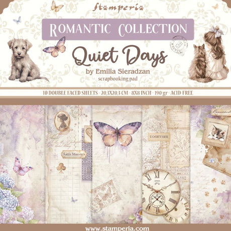 Block de cartulinas "Quiet Days” de 20.3x20.3cm