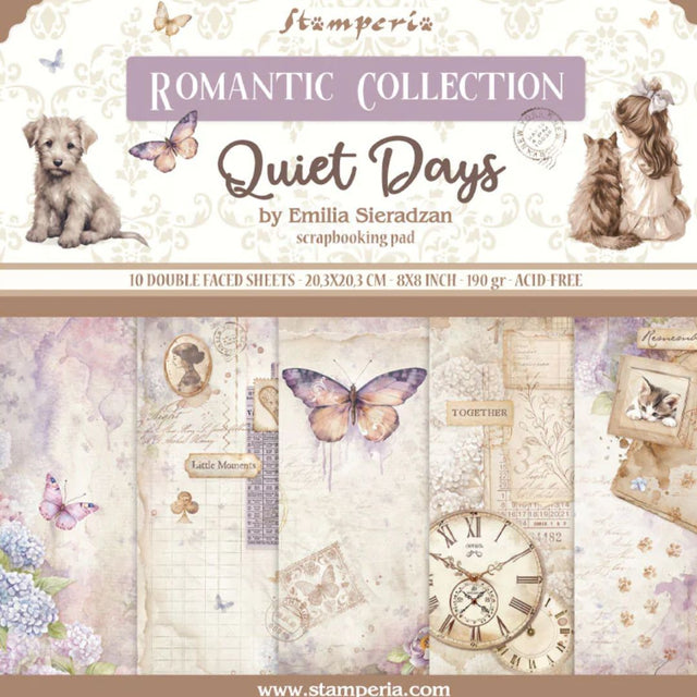 Block de cartulinas "Quiet Days” de 20.3x20.3cm