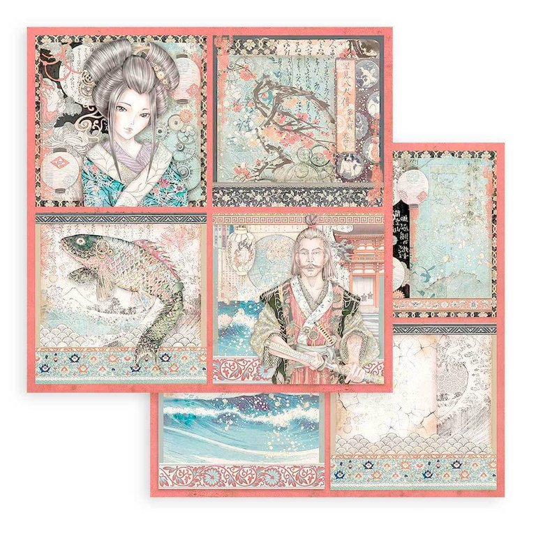Block de cartulinas ''Sir Vagabond in Japan'' de 20.3x20.3cm (vista 4)