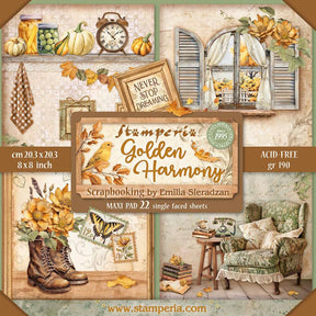 Block de Cartulinas ''Romantic Golden Harmony" de 20.3x20.3 cm - 22hj