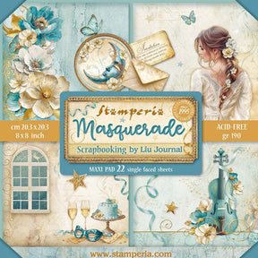Block de Cartulinas ''Romantic Masquerade" de 20.3x20.3 cm - 22hj