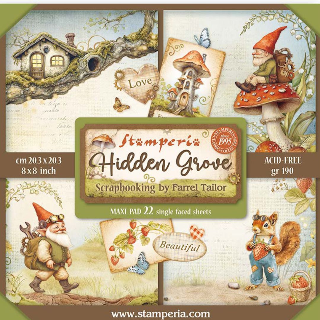 Block de Cartulinas ''Romantic Hidden Grove" de 20.3x20.3cm - 22Hj