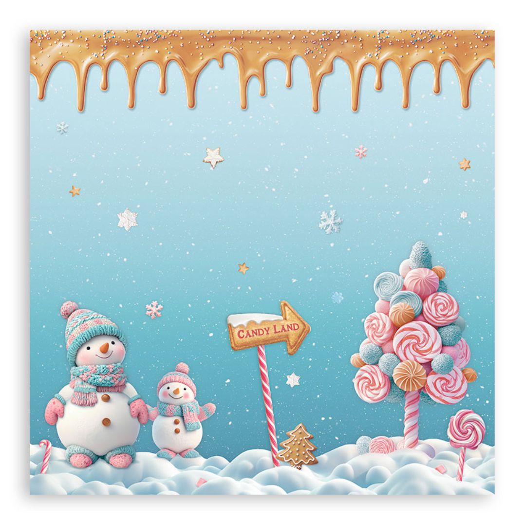 Block de Cartulinas ''Romantic Candy Christmas" de 20.3x20.3 cm - 22HJ
