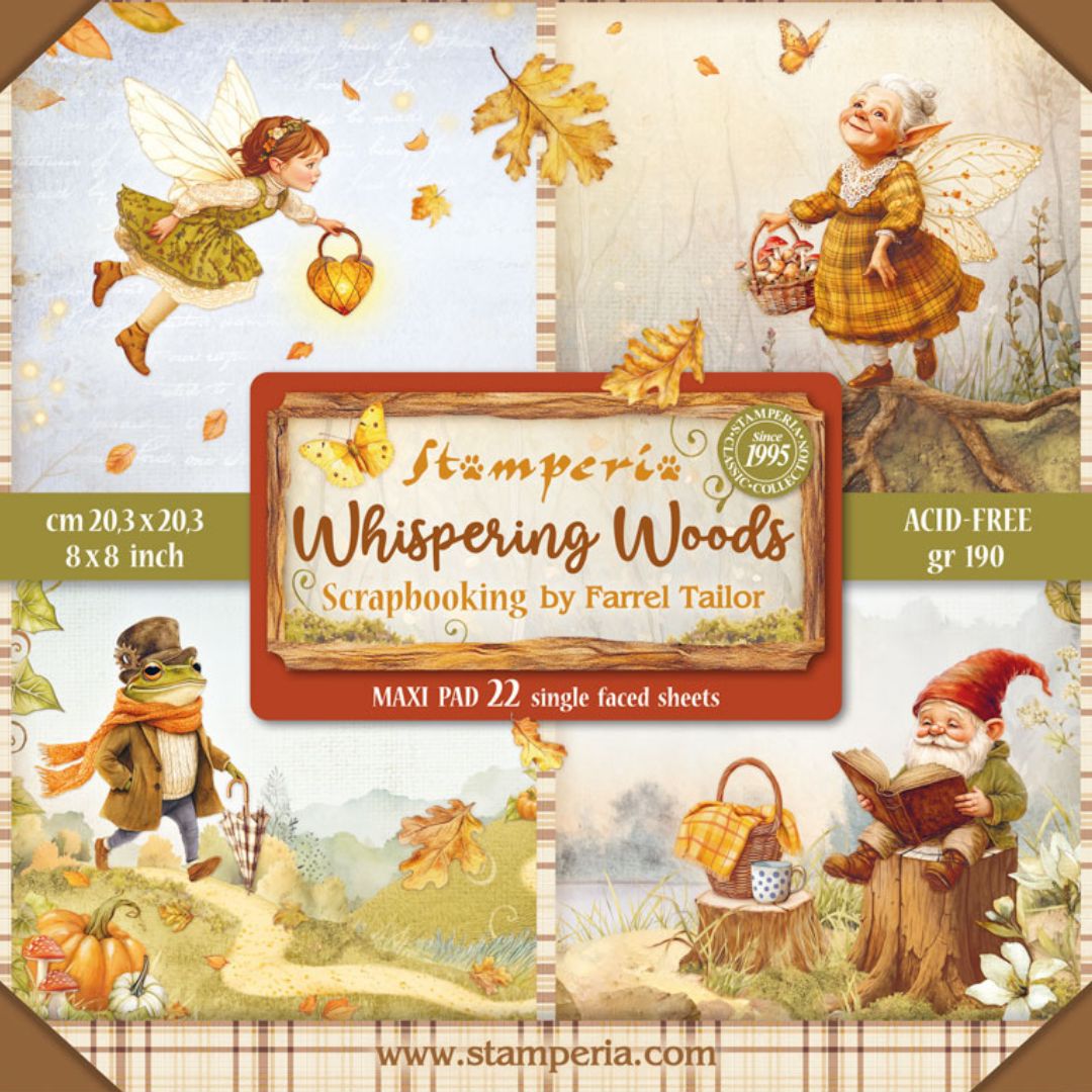 Block de Cartulinas ''Romantic Whispering Woods" de 20.3x20.3cm - 22Hj