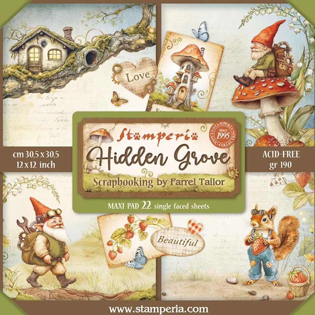 Block de Cartulinas ''Romantic Hidden Grove" de 30.5x30.5cm - 22Hj