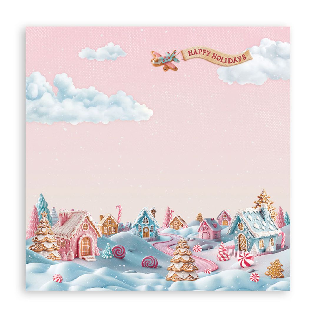 Block de Cartulinas ''Romantic Candy Christmas" de 30.5x30.5cm - 22Hj