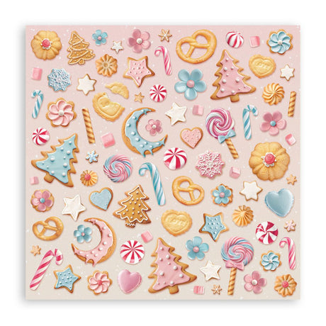 Block de Cartulinas ''Romantic Candy Christmas" de 30.5x30.5cm - 22Hj (vista 4)