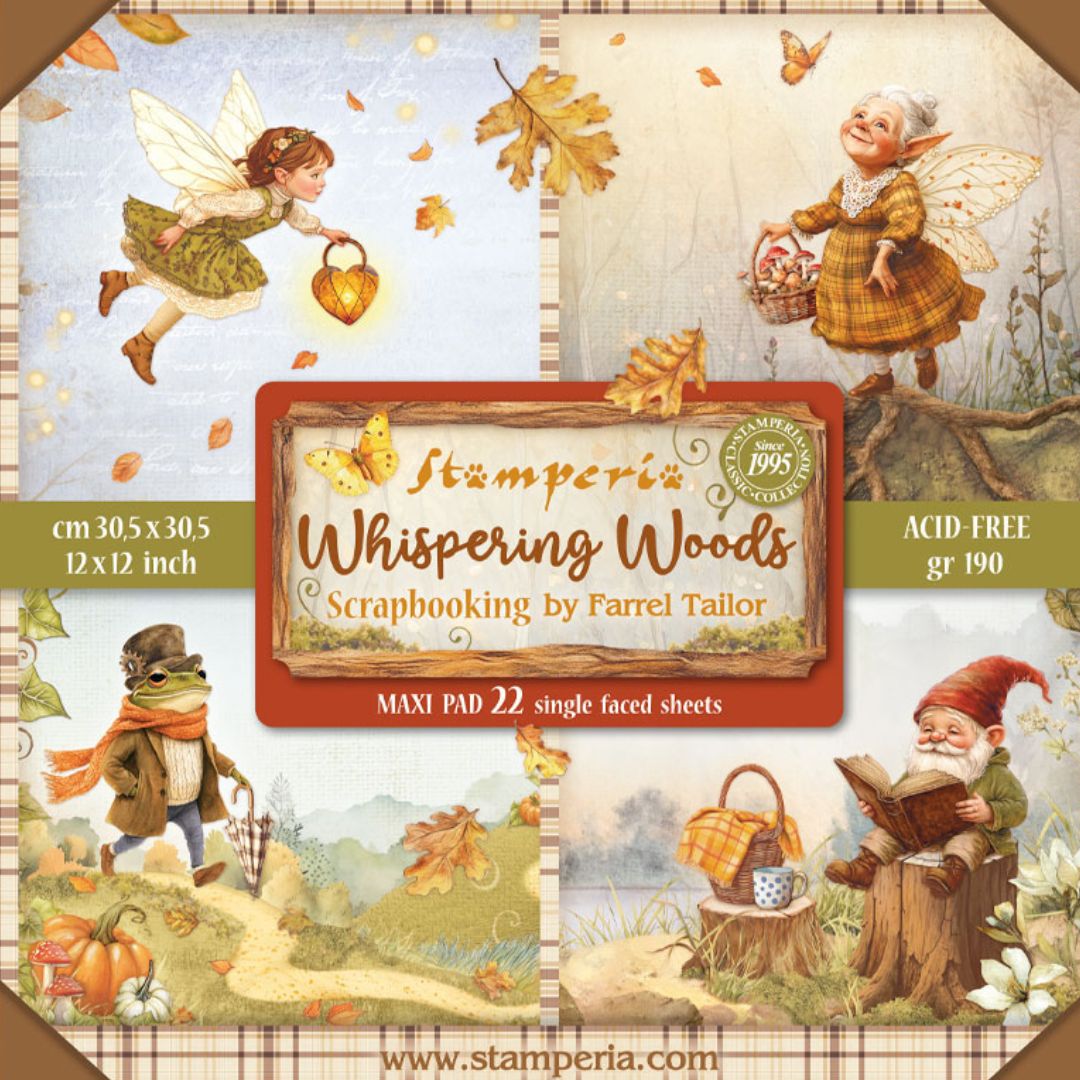 Block de Cartulinas ''Romantic Whispering Woods" de 30.5x30.5cm - 22Hj