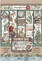 Set 8 hojas de Washi Pad The Owl's House 14.8x21cm - Navidad - Stamperia