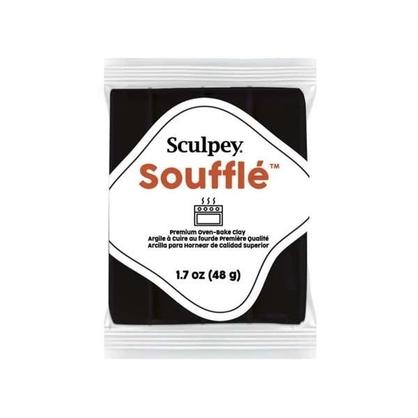 Sculpey Soufflé Poppy Seed (Negro) – arcilla polimérica acabado gamuza 48 g