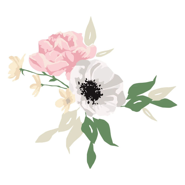 Sellos Clear en capas Arreglo Floral