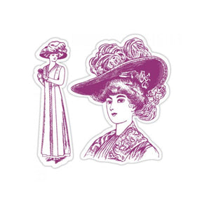 Troquel Framelits con Sellos Rubber Dama con Sombrero