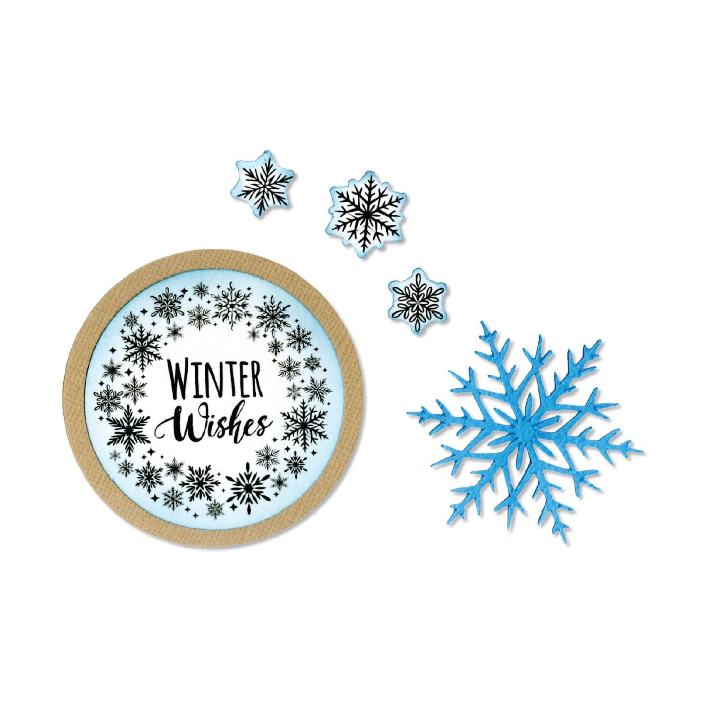 Troqueles Framelits con sellos Corona de copo de nieve - Navidad