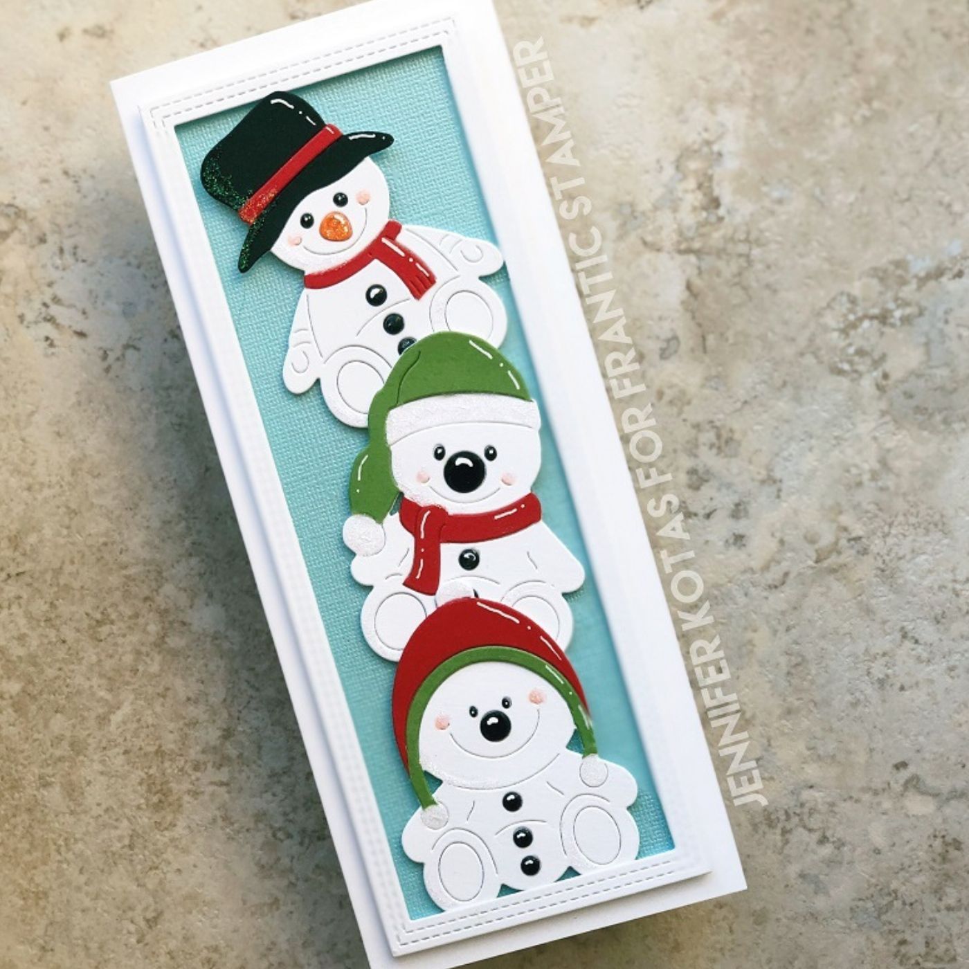 Troquel Muñecos de nieve - Navidad