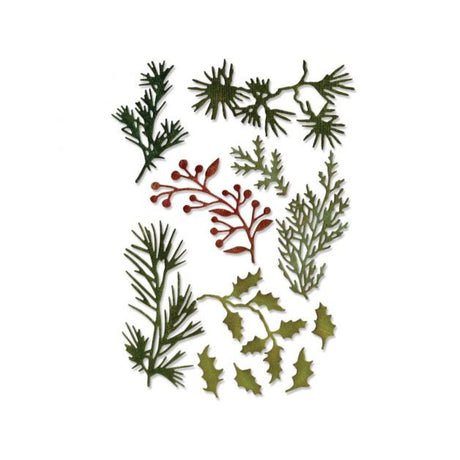 Troqueles Thinlits Tim Holtz Mini Holiday Greens - Navidad (vista 3)