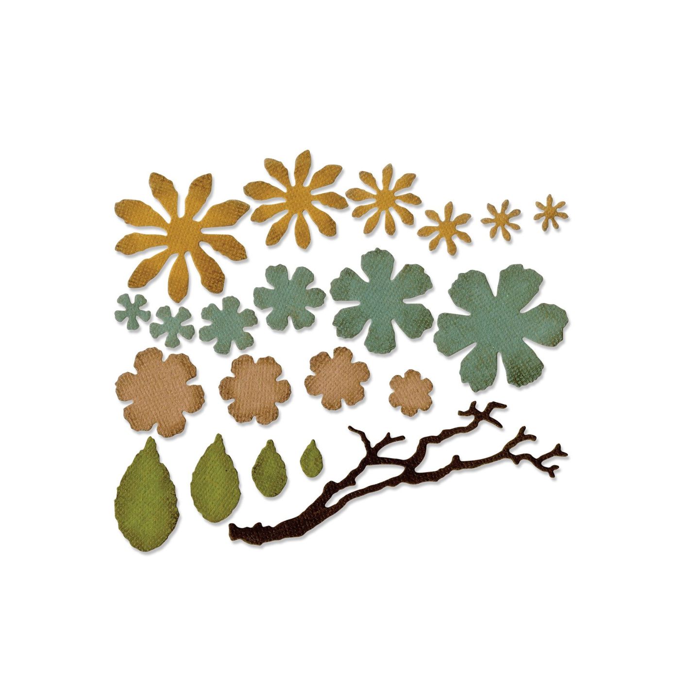 Troqueles Thinlits Florcitas en jirones de Tim Holtz
