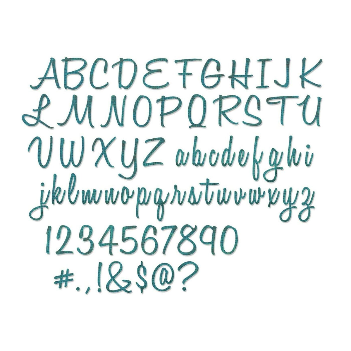 Troqueles Thinlits Alfanumérico 1" Script  Mayúsculas/Minúsculas