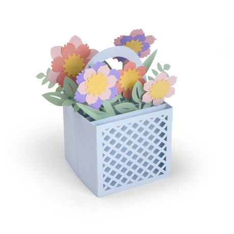 Troqueles Thinlits Tarjeta Canasta de flores