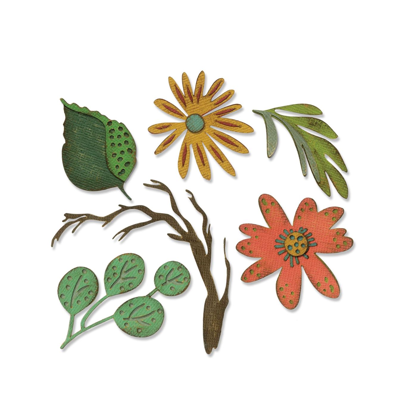 Troqueles Thinlits Funky Floral Large de Tim Holtz
