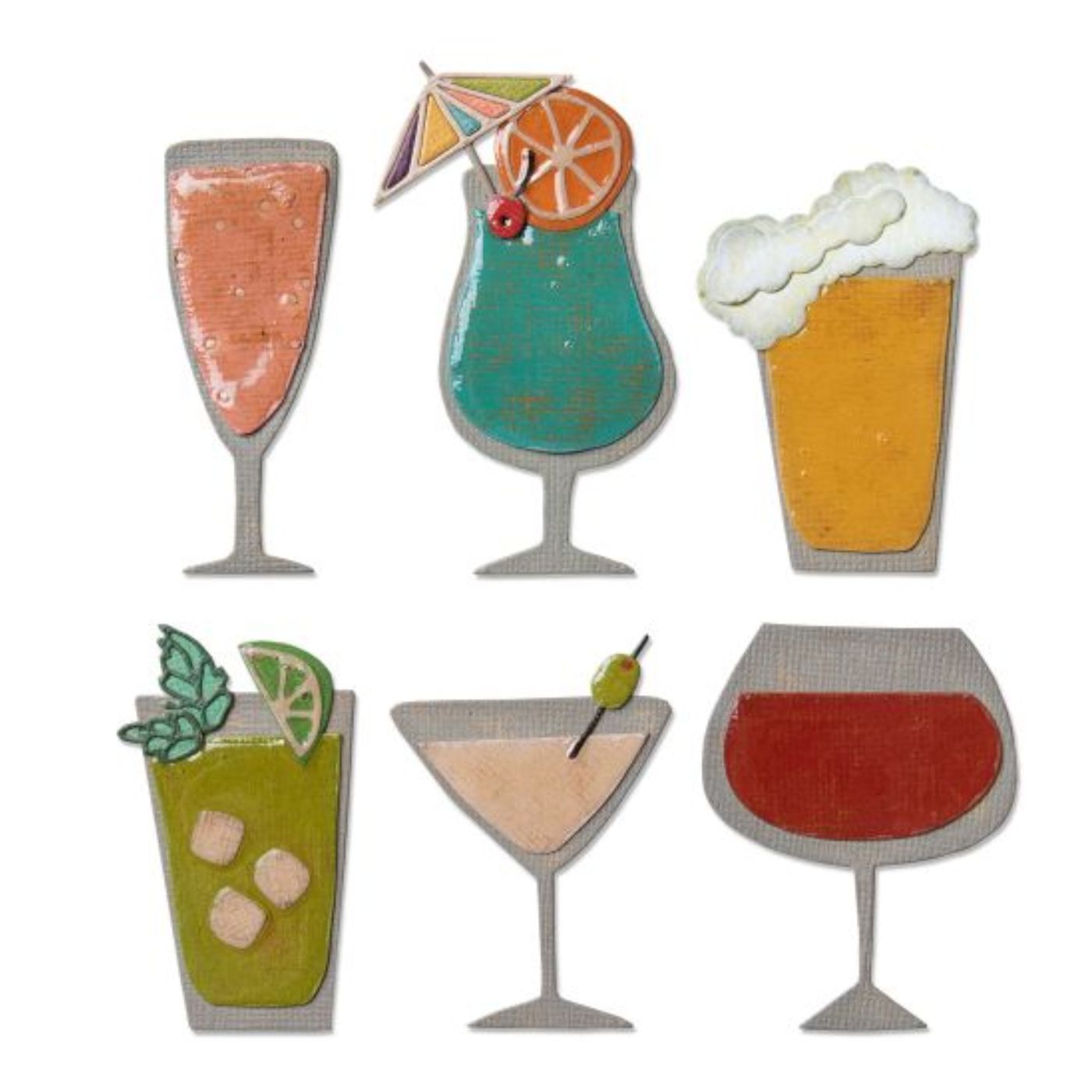 Troqueles Thinlits  Happy Hour de Tim Holtz