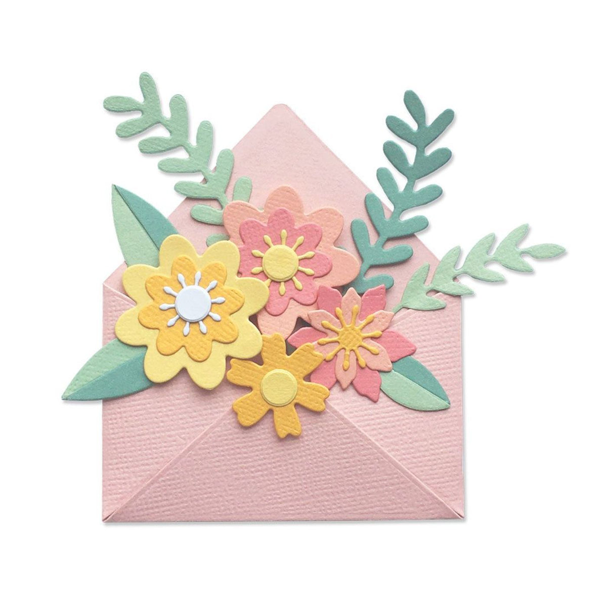 Troqueles Thinlits Flores con sobre