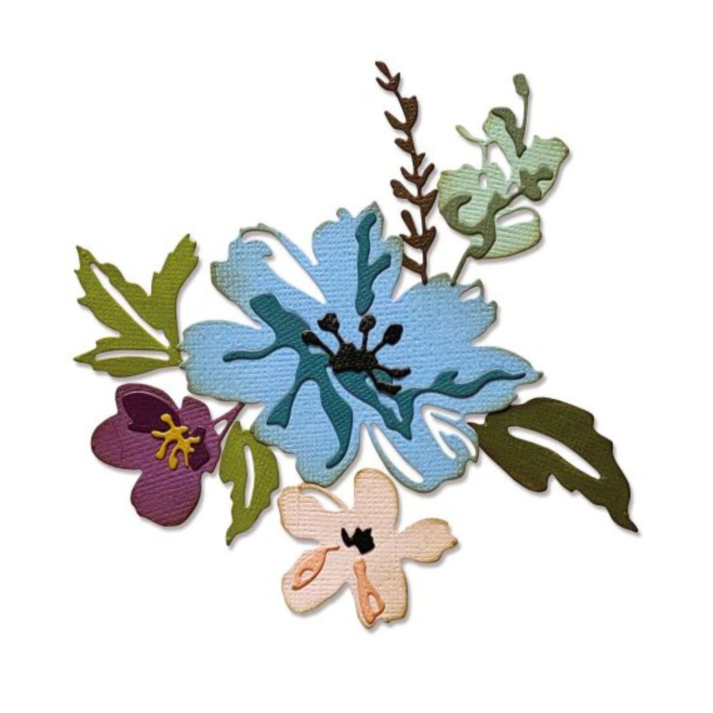 Troqueles Thinlits Flores a pinceladas #2 de Tim Holtz