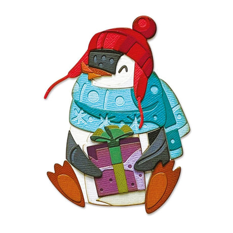 Troqueles Thinlits Tim Holtz Colorize Pingüino Eugenio - Navidad (vista 4)
