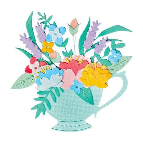 Troqueles Thinlits Taza con flores