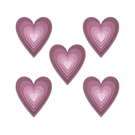 Troqueles Thinlits Stacked Tiles - Corazón de Tim Holtz (vista 4)