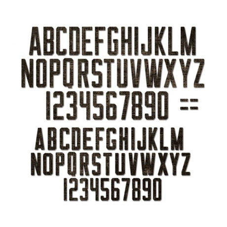 Troqueles Thinlits Alphanumeric Theory Mayúscula de Tim Holtz (vista 4)