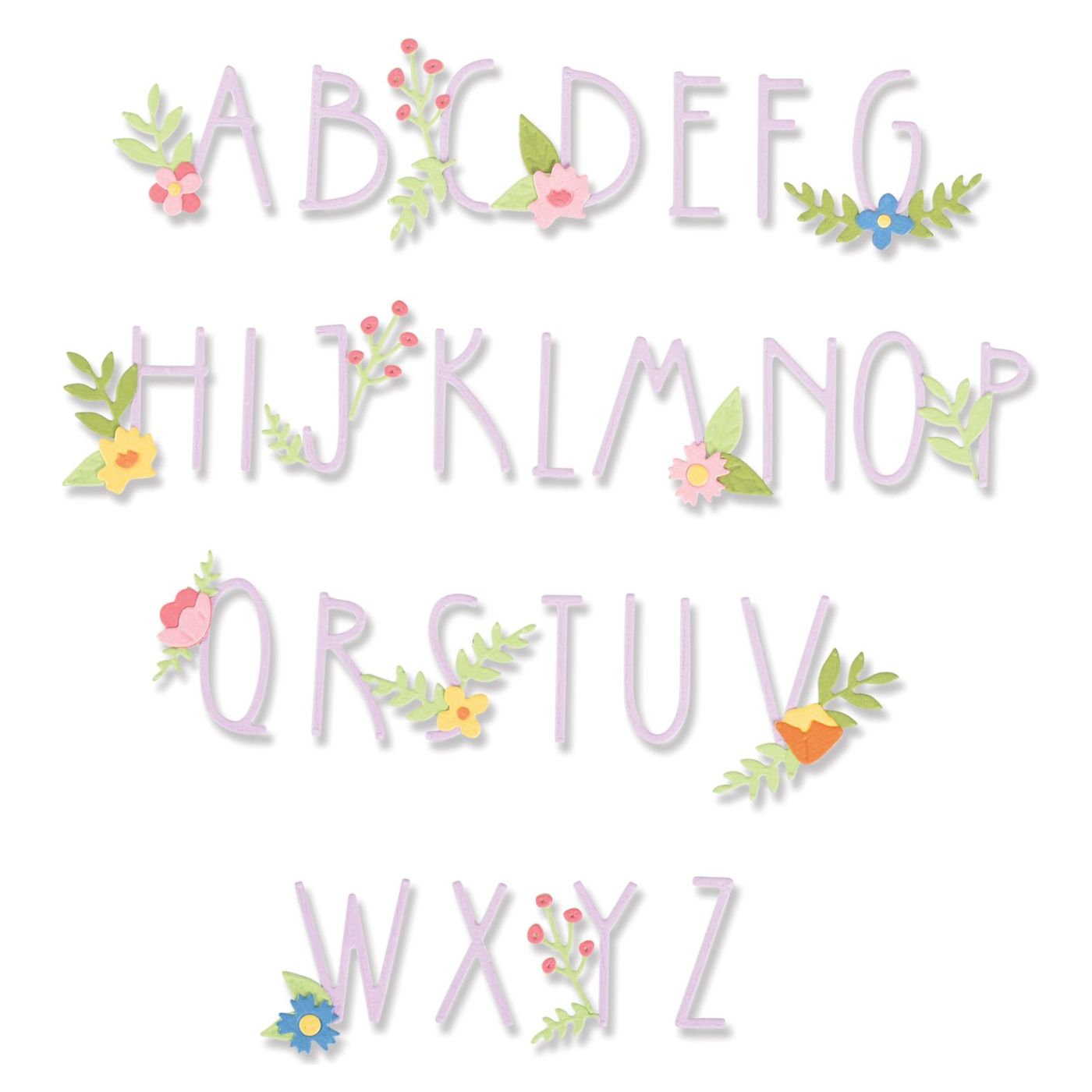 Troqueles Thinlits Alfabeto Floral