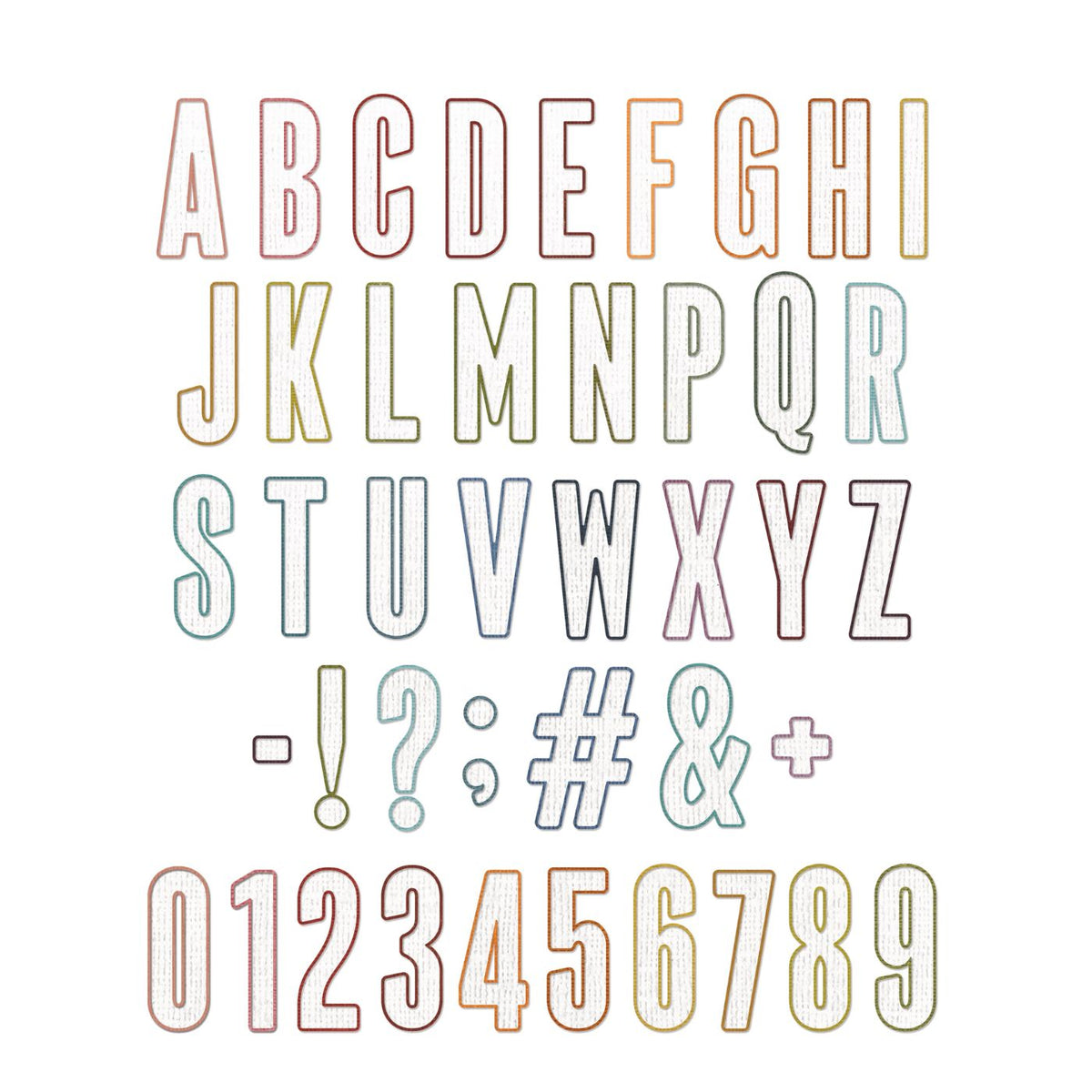 Troqueles Thinlits Alphanumeric Bulletin de Tim Holtz (vista 4)