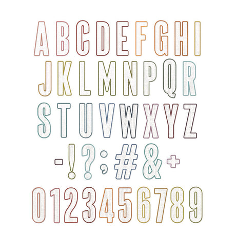 Troqueles Thinlits Alphanumeric Bulletin de Tim Holtz (vista 4)