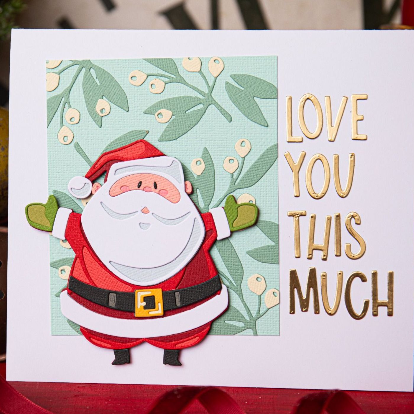 Troqueles Thinlits Tim Holtz Colorize Santa Greetings para Armar - Navidad