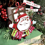 Troqueles Thinlits Tim Holtz Colorize Santa Greetings para Armar - Navidad (vista 2)