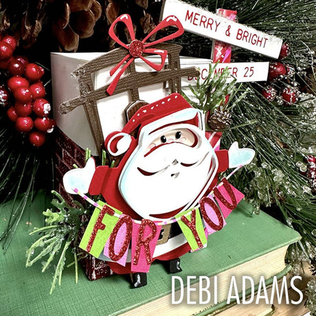 Troqueles Thinlits Tim Holtz Colorize Santa Greetings para Armar - Navidad (vista 2)