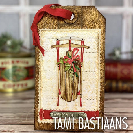 Troqueles Thinlits Tim Holtz Trineo Vintage - Navidad (vista 2)
