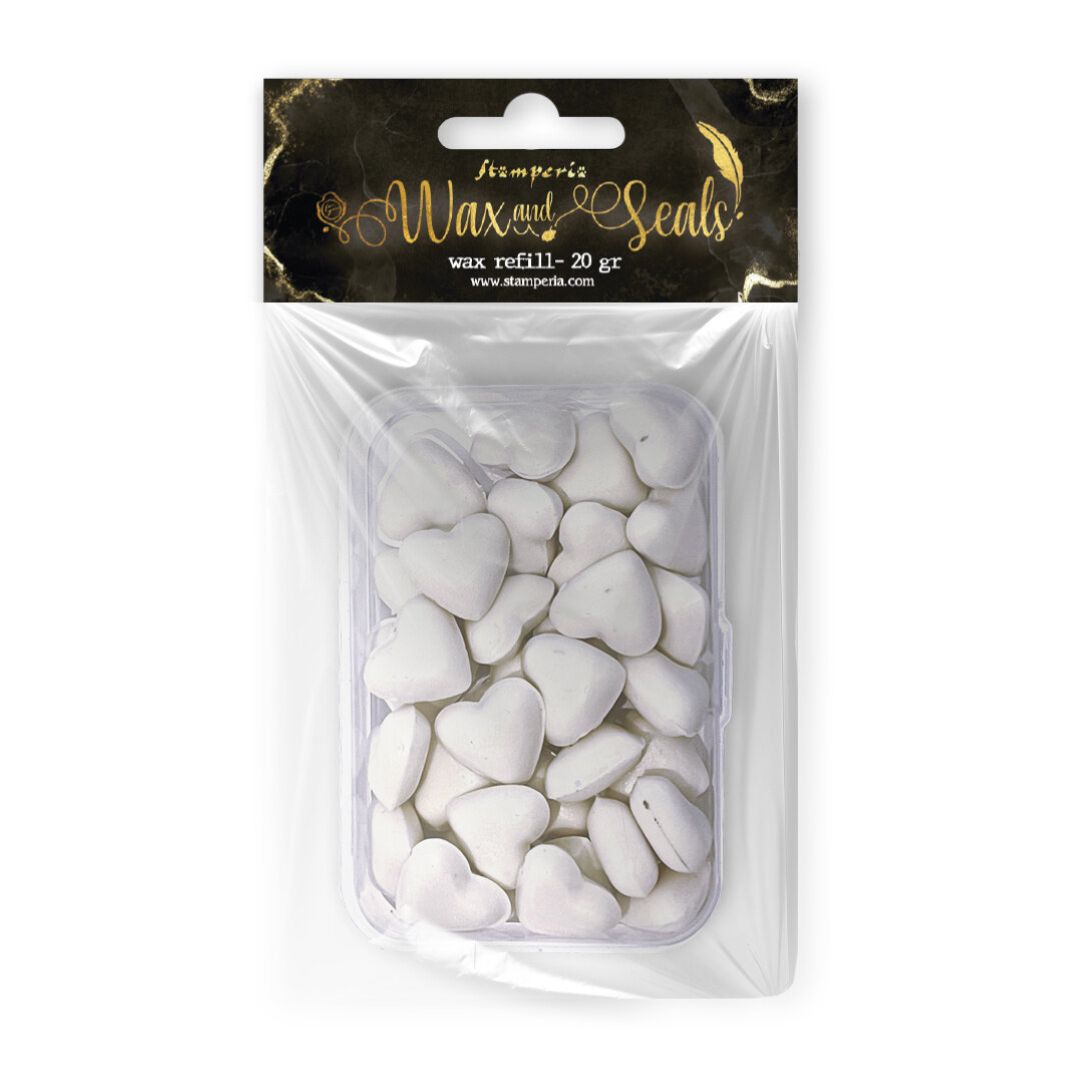 Wax and Seals Cera forma de Corazón 20gr - Blanco Perla