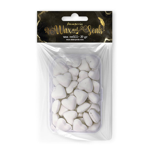 Wax and Seals Cera forma de Corazón 20gr - Blanco Perla