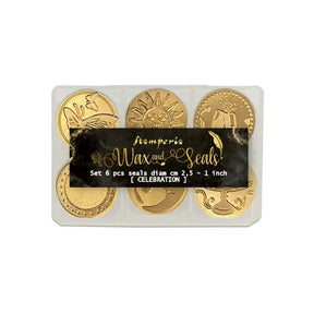 Wax and Seals Set 6 sellos diam 2,5cm - Celebración