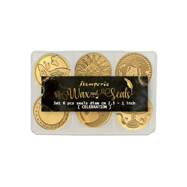Wax and Seals Set 6 sellos diam 2,5cm - Celebración