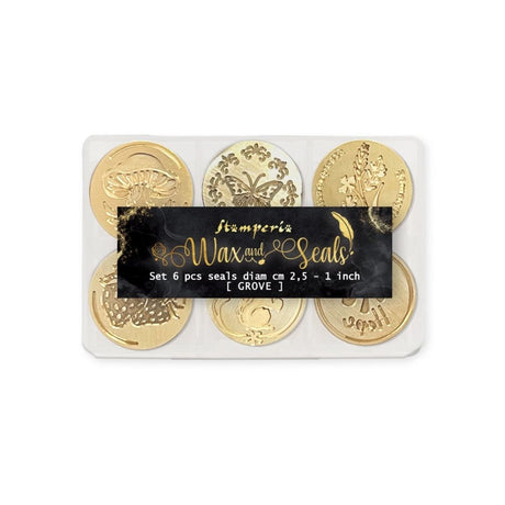 Wax and Seals Set 6 sellos diam 2,5cm - Romantic Hidden Grove