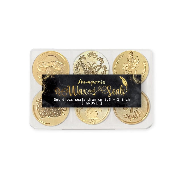 Wax and Seals Set 6 sellos diam 2,5cm - Romantic Hidden Grove