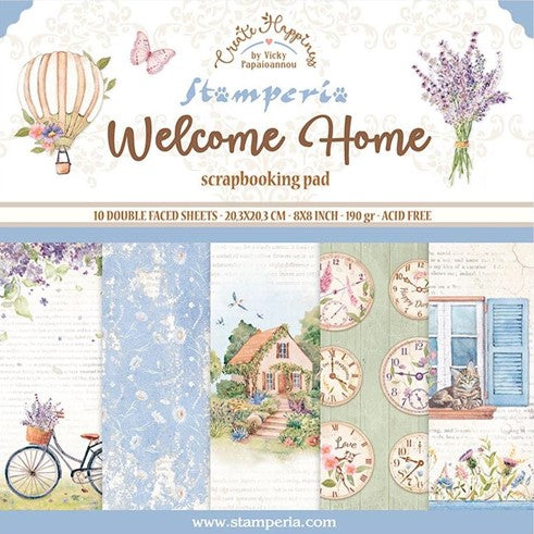 Block de cartulinas "Welcome Home Create Happines" de 20.3x20.3 cm