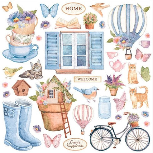 Block de cartulinas "Welcome Home Create Happines" de 20.3x20.3 cm