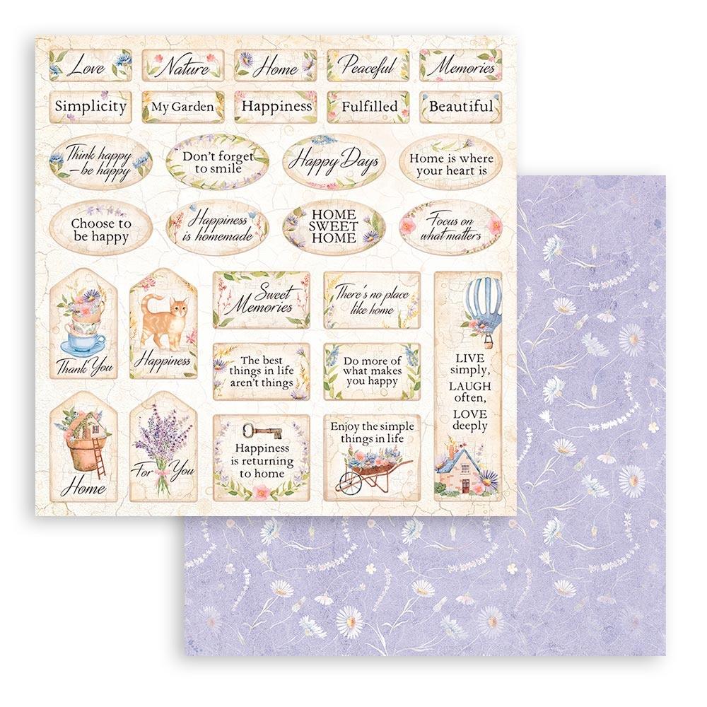 Block de cartulinas "Welcome Home Create Happines" de 20.3x20.3 cm